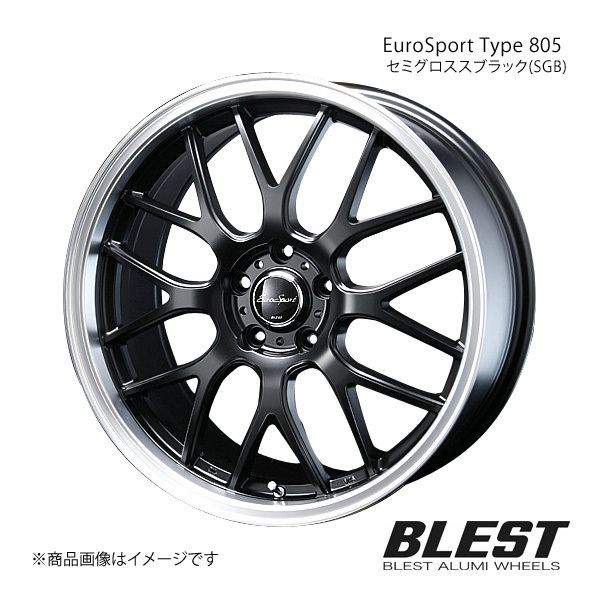 EuroSport Type 805 エディックス BE3/4/8 アルミホイール 4本セット 【19×7.5J 5-114.3 +50 セミグロススブラック(SGB)】