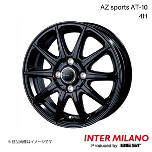 INTER MILANO/インターミラノ AZ sports AT-10 イグニス FF21S ホイール 1本 【16×6.0J 4-100 INSET43 ブラック】