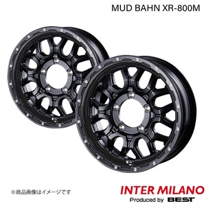 INTER MILANO/インターミラノ MUD BAHN XR-800M ホイール 2本【16×5.5J 5-139.7 INSET0 マットブラックピアスポリッシュ】