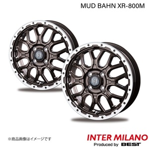 INTER MILANO/インターミラノ MUD BAHN XR-800M ホイール 2本【12×4.00B 4-100 INSET42 グロスブロンズリムポリッシュ】