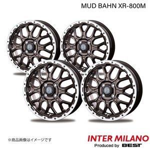 INTER MILANO/インターミラノ MUD BAHN XR-800M ホイール 4本【12×4.00B 4-100 INSET42 グロスブロンズリムポリッシュ】