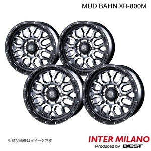 INTER MILANO/インターミラノ MUD BAHN XR-800M ホイール 4本【16×6.5J 6-139.7 INSET38 マットブラックディスクポリッシュ】