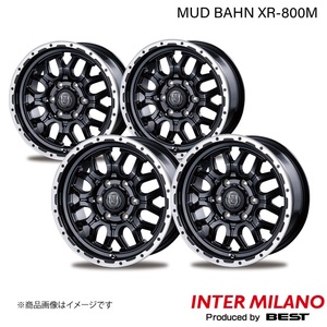 INTER MILANO/インターミラノ MUD BAHN XR-800M ホイール 4本【15×6.0J 6-139.7 INSET33 マットブラック/リムポリッシュ】