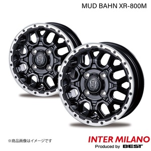 INTER MILANO/インターミラノ MUD BAHN XR-800M ミラージュ A03/05A ホイール 2本【15×4.5J 4-100 INSET45 MBK/RP】