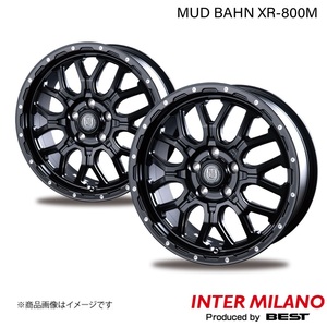 INTER MILANO/インターミラノ MUD BAHN XR-800M エクストレイル T32 ホイール 2本【17×7.0J 5-114.3 INSET48 MBK/PP】