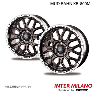 INTER MILANO/インターミラノ MUD BAHN XR-800M クラウンマジェスタ 210系 ホイール 2本【17×7.0J 5-114.3 INSET38 GBR/RP】