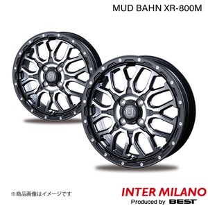 INTER MILANO/インターミラノ MUD BAHN XR-800M ミラージュ A03/05A ホイール 2本【15×4.5J 4-100 INSET45 MBK/DP】