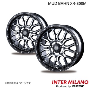 INTER MILANO/インターミラノ MUD BAHN XR-800M クラウンマジェスタ 210系 ホイール 2本【17×7.0J 5-114.3 INSET38 MBK/DP】