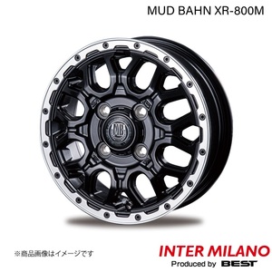 INTER MILANO/インターミラノ MUD BAHN XR-800M ミラージュ A03/05A ホイール 1本【15×4.5J 4-100 INSET45 MBK/RP】