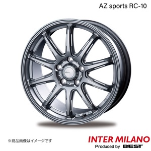 INTER MILANO/インターミラノ AZ sports RC-10 ホイール 1本【15×6.0J 5-100 INSET43 ダークシルバー】