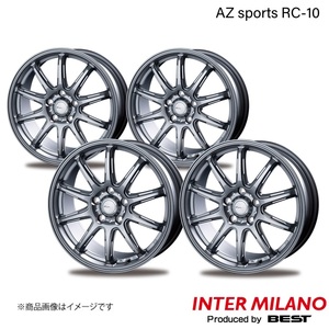 INTER MILANO/インターミラノ AZ sports RC-10 ホイール 4本【15×6.0J 5-100 INSET43 ダークシルバー】