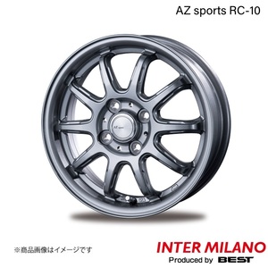 INTER MILANO AZ sports RC-10 ヴィッツ 130系 純正タイヤ:175/65R15 ホイール 1本【15×5.5J 4-100 INSET43 ダークシルバー】