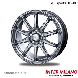 INTER MILANO/インターミラノ AZ sports RC-10 CR-Z ZF2 ホイール 1本【17×7.0J 5-114.3 INSET48 ダークシルバー】