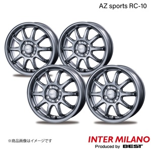 INTER MILANO/インターミラノ AZ sports RC-10 ソリオ MA系 ホイール 4本【14×4.5J 4-100 INSET45 ダークシルバー】