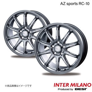 INTER MILANO/インターミラノ AZ sports RC-10 WRX S4 VAG ホイール 2本【18×7.5J 5-114.3 INSET53 ダークシルバー】