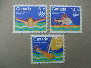 カナダ　１９７５年　オリンピック（５次）　３種完　未使用美品