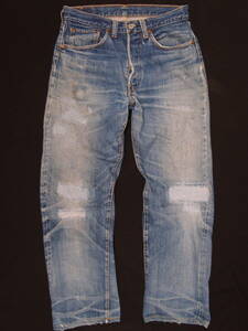 ◆古着卸USA■66' 前期☆Levi’s 501★★★w32 　トップボタン裏 6 　シングルステッチ　オリジナルビンテージ　アメリカ直輸入　ヒゲ