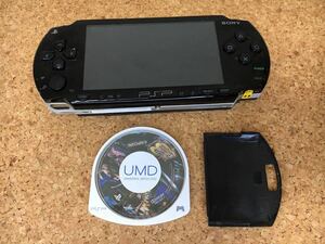 【値下げ、ジャンク品、動作確認済】SONY PSP 1000 ピアノブラック モンスターハンターポータブル3rd付 139