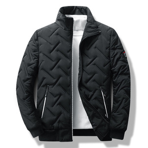 新品ダウンジャケット メンズ 中綿ジャケット 中綿コート キルトコート 立襟ジャンパーブルゾン 防寒 秋冬 暖かいＬ～5XL 　ブラック