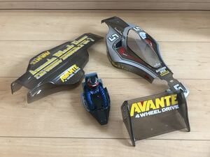 【新品！】タミヤ AVANTE アバンテ ブラックスペシャル ボディ・アンダーカバー・ウイング・ドライバー人形 4点セット！