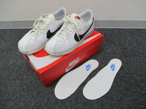 NIKE ナイキ Cortez コルテッツ 白 × 黒 WHITE × BLACK　W26.0cm US9 　DN1791-100　 ホワイト/ライトフォトブルー/セイル/ブラック