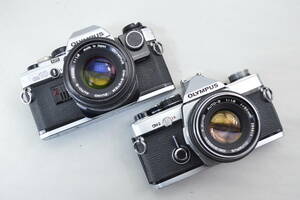 OLYMPUSカメラ2台レンズ付き OM-2/OM10 フィルムカメラ アンティーク 骨董