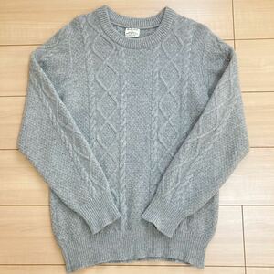 WILLIAM LOCKIE (ウィリアム ロッキー) WOOL cable sweater 40 made in Scotland 縄編みセーター　スコットランド製　インバーラン　42