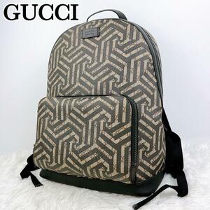 美品 GUCCI グッチ リュック バックパック GG柄 カレイド A4収納可能 付属品 保存袋 バッグ かばん 鞄 男性 ビジネスマン 通勤 通学 学生