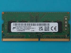 動作確認 Micron Technology製 PC4-3200AA 1Rx8 8GB 21480061024