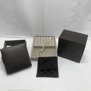 GUCCI グッチ フィンガロチェーンブレスレット シルバー 925 箱有 保存袋有 KH 71A9