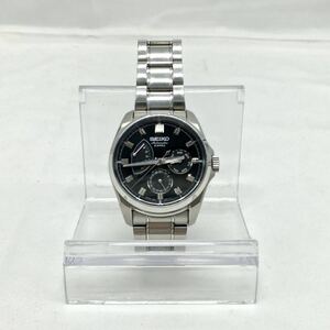 セイコー SEIKO メカニカル デイデイト パワーリザーブ 裏スケ 自動巻き メンズ腕時計 黒文字盤 6R20-00C0 中古 KH 670Y