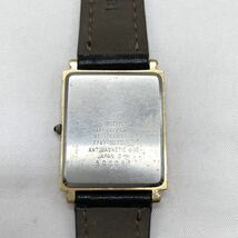 SEIKO セイコー ドルチェ QZ 腕時計 スクエア ゴールド 14KT+セラミック SS 7741-5070 不動 中古 社外ベルト YS LHR4_画像3