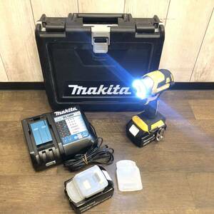 makita マキタ 充電式インパクトドライバ TD173D イエロー バッテリー2個/BL1860B 充電器/DC18RF ケース有/黒 動作確認済 KH 7128