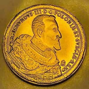 金貨 1621年　グスタフ2世アドルフ　スウェーデン王　ヴァーサ朝第6代、スウェーデン王国最盛期の国王　スウェーデン王国　古錢　蔵　