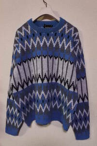 60's McGREGOR MIDNITE SUN Vintage Sweater size XL マクレガー アクリル ニット セーター 総柄 ビンテージ