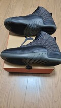 【1円スタート】NIKE / ナイキ / AIR JORDAN 12 RETRO WOOL / 852627-003 / 26.5cm / スニーカー / ブラック / ホワイト_画像4