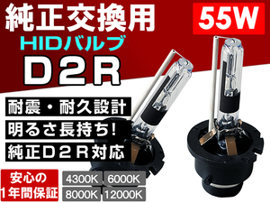 ステップワゴン 前期 RK5/6■大光量ヘッドライト ロービーム D2R 55W 純正交換HIDバルブ 1年保証