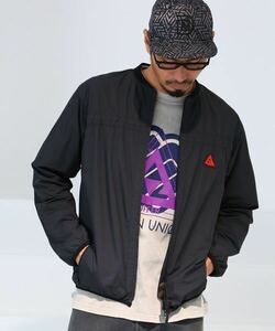 The DUFFER of ST.GEORGE 〔BLACK LABEL〕ACTION GATHER ZIP BLOUSON：軽量マイクロタフタ ナイロンジップブルゾン　M 黒