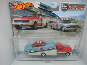 【国内流通版】HOTWHEELS ホットウィール TEAM TRANSPORT '61 IMPALA '72 CHEVY RAMP TRUCK チームトランスポート '61インパラ