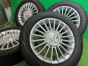 ★VW★フォルクスワーゲン★アップ★UP★純正 ホイール＋2019年製造 BRIDGESTONE VRX 185/55R15 タイヤホイール4本セット