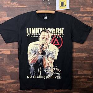 バンドTシャツ　Lサイズ　LINKIN PARK リンキンパーク　Chester Bennington チェスターベニントン　プリントTシャツ
