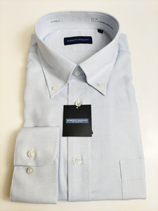 形態安定シャツ 3Lサイズ 45-86 ボタンダウン サックスドビー 長袖 新品 RM4000-3