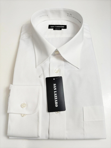 形態安定シャツ 白無地 LLサイズ 43-82 レギュラーカラー 長袖 ビジネス 冠婚葬祭 リクルート 新品 カッターシャツ 7SL011A-2