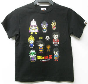 Детский размер Бесплатная доставка Bape Kips × Dragon Ball z Tee 120 Новая барапа от Bathing Ape Dragon Ball Baypie T -Front Black 120