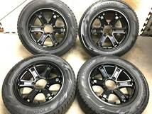 【ハイエース】バリ山20年製225/55R17ヨコハマ スタッドレスタイヤ＆17×7.5J+25 PCD139.7 6H WEDSキーラーフォースアルミホイール ４本_画像1