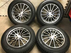 【225/60R17】溝有19年製NANKANG スタッドレスタイヤ【17×7J+38 PCD114.3 5H】ECOFORMEアルミホイール 4本 デリカD5,アルファードなど