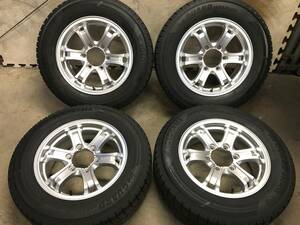 【200系ハイエース】溝有19年製215/65R16ヨコハマ スタッドレスタイヤ 16×6.5J+38 PCD139.7 6H キーラーフォースアルミホイール ４本