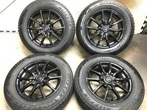 【195/65R15】ブリヂストンVRX2 スタッドレスタイヤ【15×6J+43 PCD114.3 5H】アルミホイール 4本 セレナ,ノア,ステップワゴン