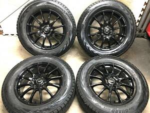 【225/65R17】バリ山ヨコハマ スタッドレスタイヤ【17×7J+38 PCD114.3 5H】SWALLOWアルミホイール 4本 D5,ハリアー,エクストレイル、RAV4