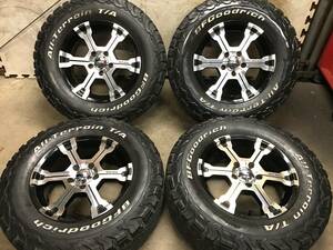 MKW【16×7J+42 114.3 5H】アルミホイール【LT235/70R16】BFグッドリッチ オールテレーンT/A KO2タイヤ ４本 デリカD5など